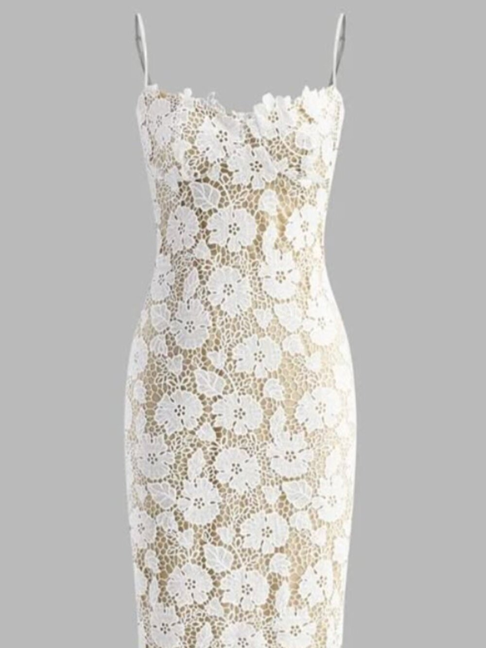 Commense Lacy White Dress